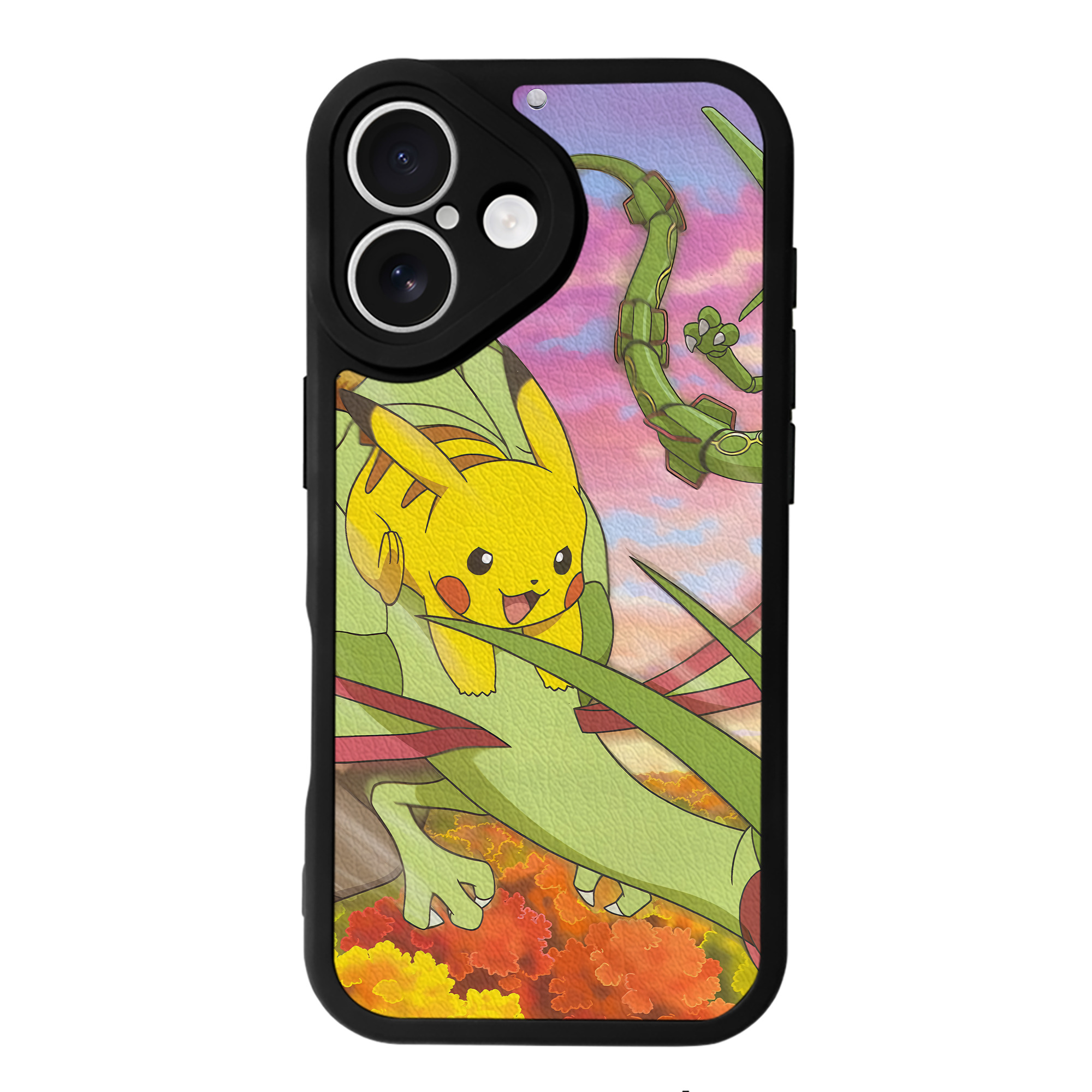 （画像用） ポケットモンスター Pokémon 【iPhone 16シリーズ対応】シリコンスマホケース（レザー調） 材質：シリコン
